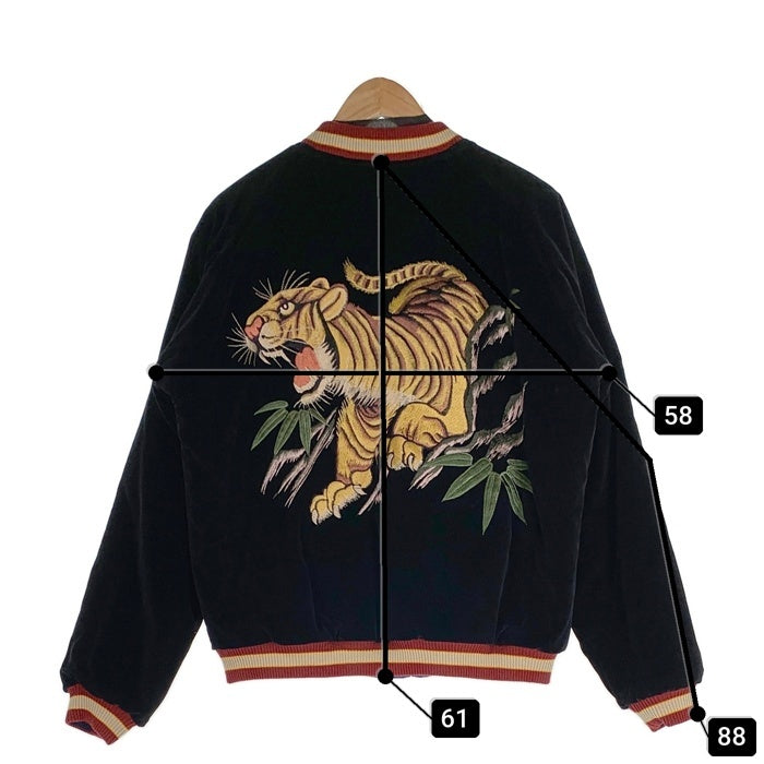 TAILOR TOYO テーラー東洋 ヒノヤ75周年 別珍 キルティング リバーシブル スーベニアジャケット スカジャン ブラック ブルー TT15664HY Size XL 福生店