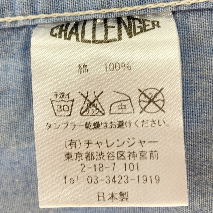 CHALLENGER チャレンジャー NO PAIN NO GAIN WESTERN SHIRT シャンブレー ウェスタンシャツ ブルー sizeL 瑞穂店