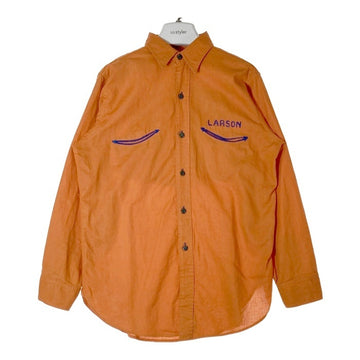 US古着 40's TEXBESTUNIFORM ワークシャツ オレンジ size15 瑞穂店