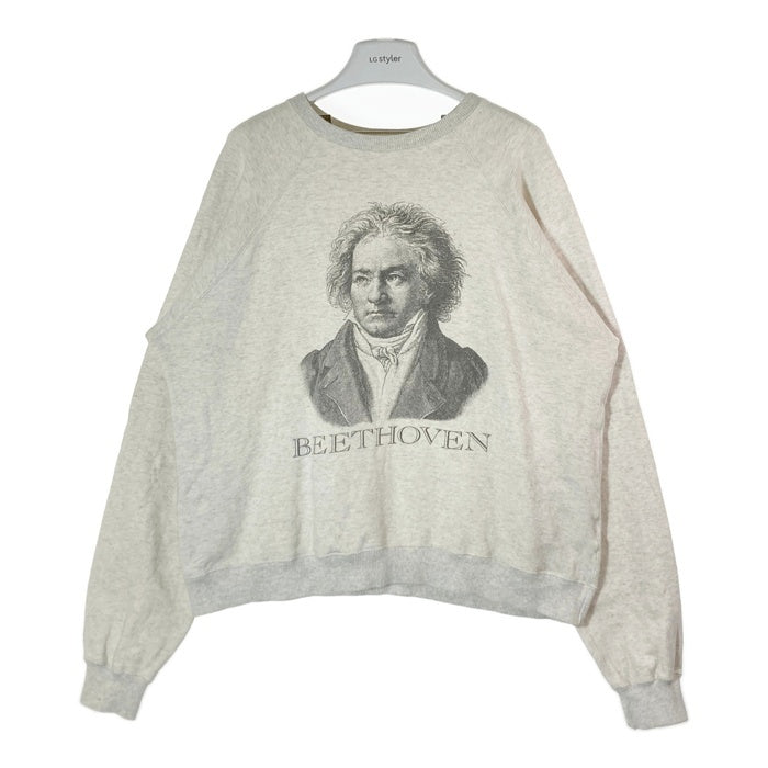 A BATHING APE アベイシングエイプ BEETHOVEN ベートーベン プリント クルーネックスウェットトレーナー オートミール size L 瑞穂店