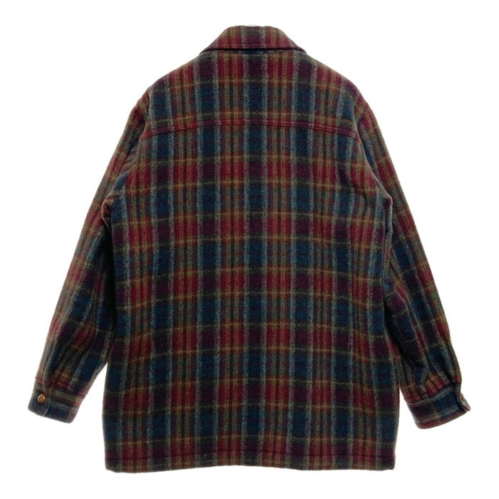 McGREGOR マクレガー ニチメン クルミボタン チェック ウールジャケット ボルドー sizeL 瑞穂店