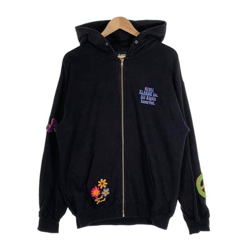 X-LARGE エクストララージ 23SS DAISY ZIP HOODED SWEAT ジップアップ スウェットパーカー ブラック 101231012034 Size M 福生店