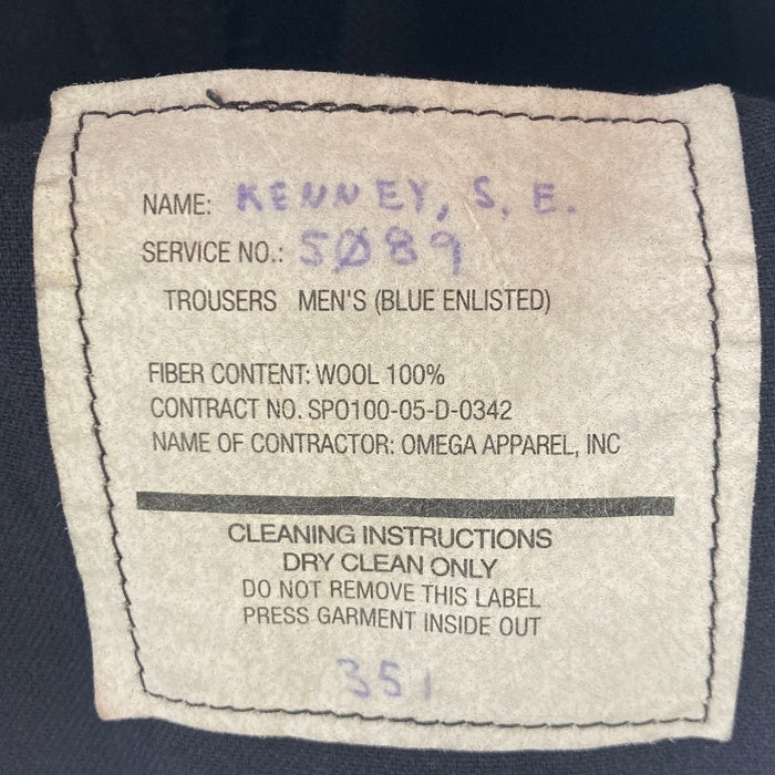 US NAVY アメリカ海軍 セーラーパンツ DSCP ブラック size32R 瑞穂店