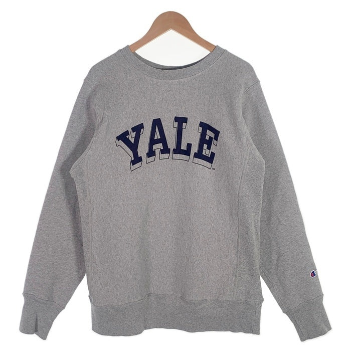 Champion チャンピオン YALE リバースウィーブ クルーネックスウェットトレーナー グレー 赤単色復刻 USA製 Size JP L 福生店