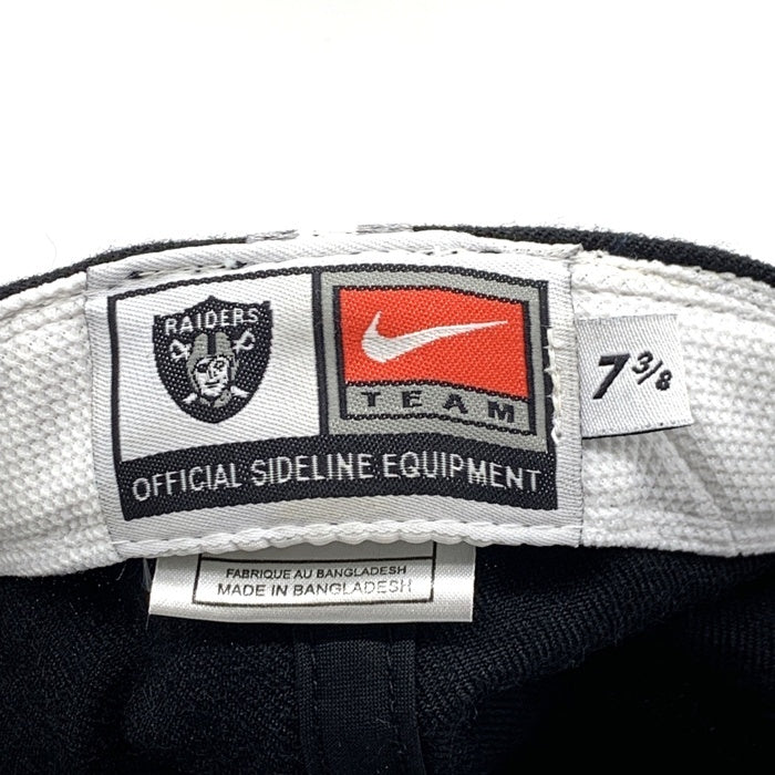 00's NIKE TEAM ナイキ NFL オークランド・レイダース ベースボールキャップ ウール ブラック バングラデシュ製 Size 7 3/8 (56.8cm) 福生店
