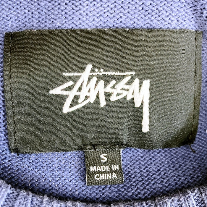 STUSSY ステューシー グラデーション コットンセーター ブルーxパープル sizeS 瑞穂店