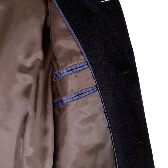 allegri アレグリ カシミヤ アンゴラ ステンカラーコート ブラック 襟裏フェイクレザー Size L 福生店