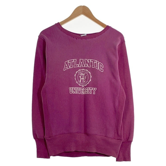 90's Champion チャンピオン REVERSE WEAVE リバースウィーブ 刺繍タグ ATLANTIC UNIVERSITY クルーネックスウェット ピンク Size L 福生店