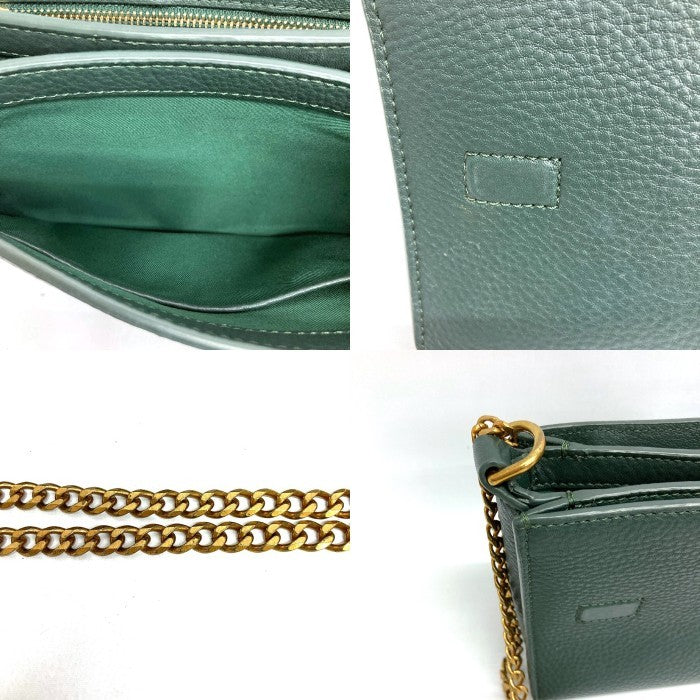 TORY BURCH トリーバーチ チェーンショルダー レザーバッグ グリーン 瑞穂店