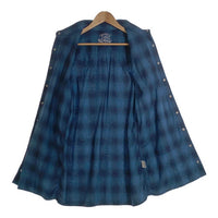 TMT ティーエムティー 15AW シャドーチェック ウエスタン ロングフランネルシャツ ブルー TSH-F15EC04 Size L 福生店