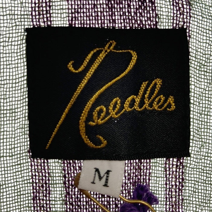 Needles ニードルズ 23SS Cabana Shirt カバナシャツ 開襟 半袖 ジャカード グリーン パープル MR242 Size M 瑞穂店