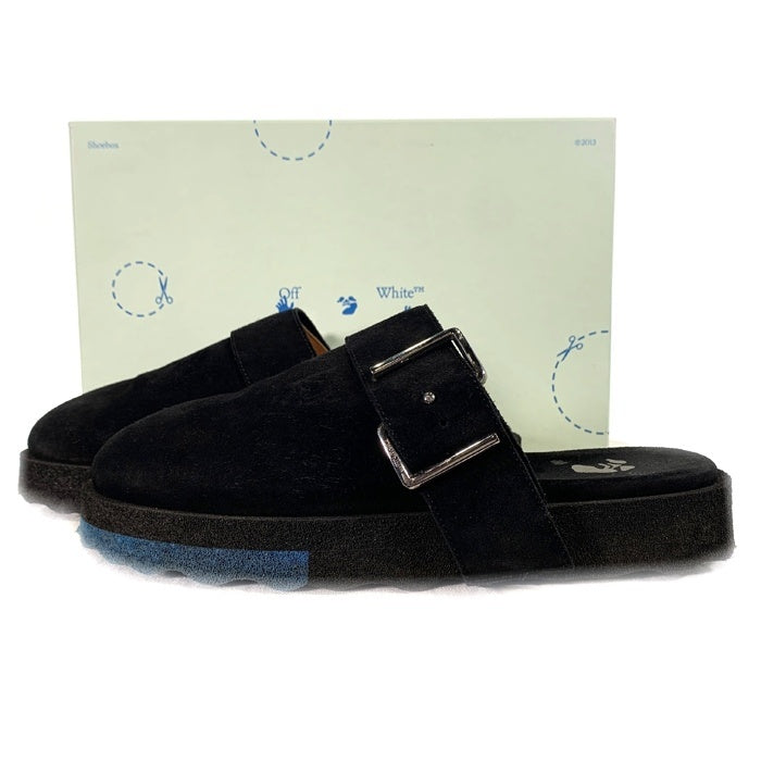 OFF-WHITE オフホワイト Sponge Slip-On スポンジスリッポン サンダル スウェード ブラック OMIC003S21LEA0011045 Size 42 福生店