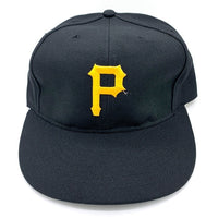 90's~ MLB ピッツバーグ・パイレーツ スナップバック ベースボールキャップ ブラック USA製 ANNCO 福生店