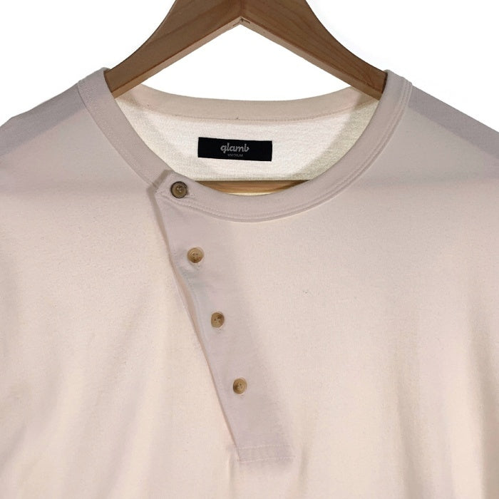 glamb グラム Slash henley neck CS スラッシュヘンリーネック カットソー 半袖 ホワイト GB0221/CS11 Size M 福生店