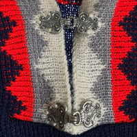 RAU-NEULE KY ニット カーディガン ネイビー レッド グレー Size L 福生店