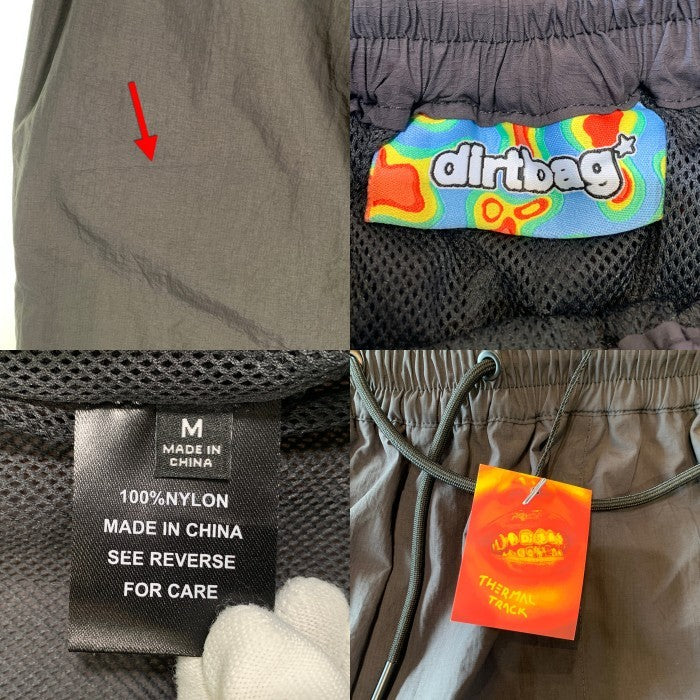 dirtbag ダートバグ プリント ナイロンジャケット パンツ ブラック 上下セット Size M 福生店