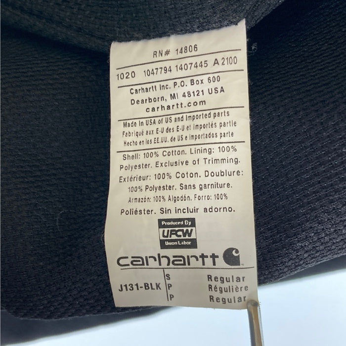 Carhartt カーハート J131 ダック地 アクティブジャケット USA製 ブラック sizeS 瑞穂店
