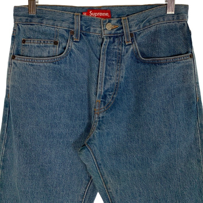 SUPREME シュプリーム Stone Washed Slim Jean ストーンウォッシュ スリムジーンズ デニムパンツ ライトブルー USA製 Size 30 福生店