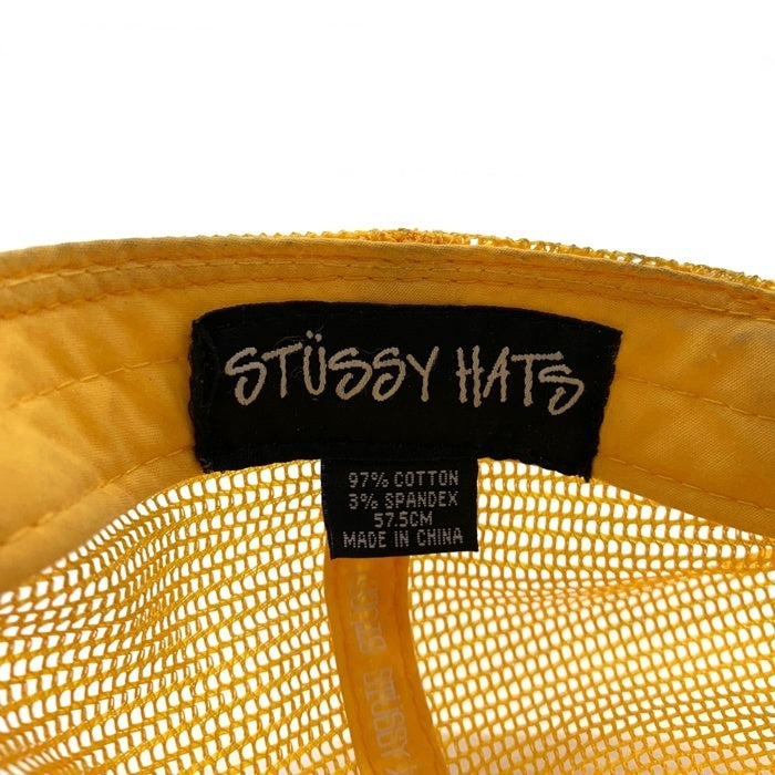 90's 00's STUSSY ステューシー STUSSY HATS メッシュ キャップ バーガンディー イエロー 福生店