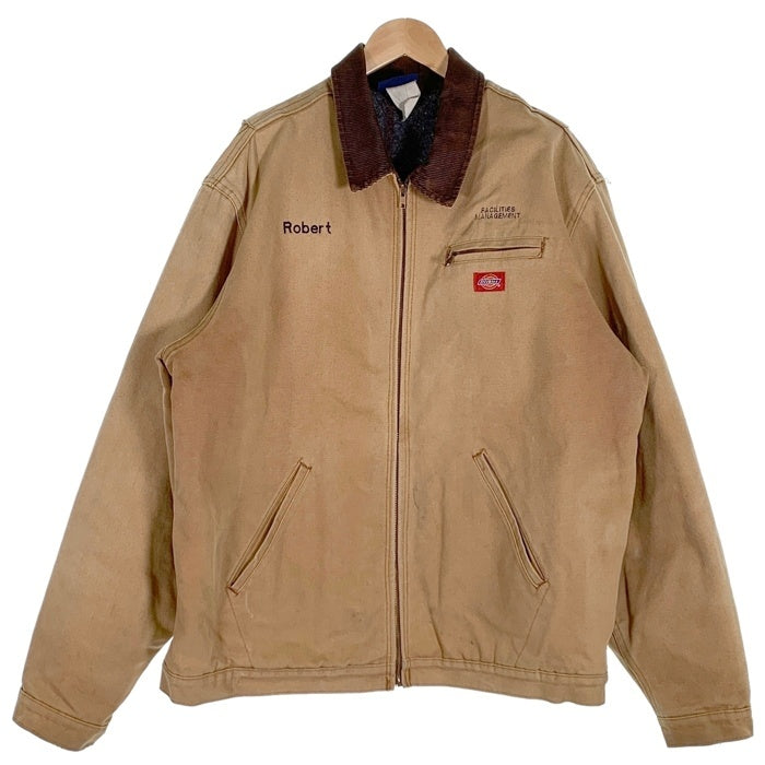 90's Dickies ディッキーズ ブランケットライナー ダック デトロイト ワーク ジャケット ベージュ Size X-LARGE TALL 福生店