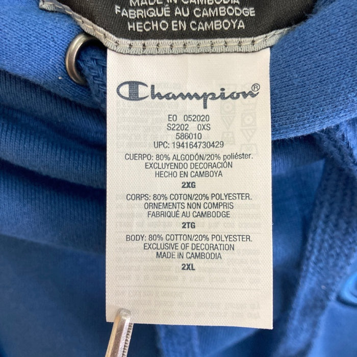 Champion チャンピオン S2202 スウェット プルオーバーパーカー スーパーフーディ  ブルー Size 2XL 瑞穂店