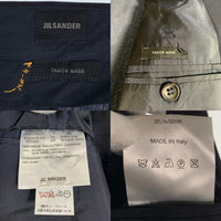 JIL SANDER ジルサンダー スーツ 段返り 3B ウール テーラードジャケット スラックス 上下セット ネイビー 250201/310111 Size 44 福生店