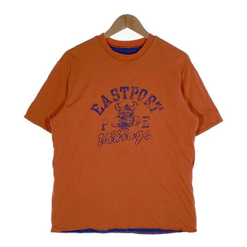 EASTPORT VIKINGS リバーシブル ダブルフェイス Tシャツ オレンジ ブルー Size M-L 相当 福生店
