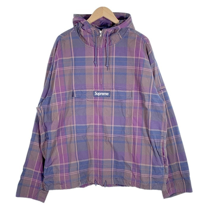 SUPREME シュプリーム 24SS Utilyty Anorak Plaid ユーティリティ アノラック ジャケット チェック パープル Size XL 福生店