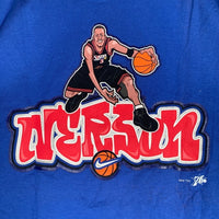 00's NIKE ナイキ Allen Iverson アレン・アイバーソン NBA 半袖 Tシャツ ブルー メキシコ製 Size L 福生店