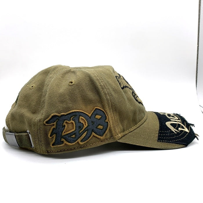DIESEL ディーゼル C-PATCHY シーパッチー ベースボールキャップ ダメージ加工 オリーブ A24140 Size 2 福生店