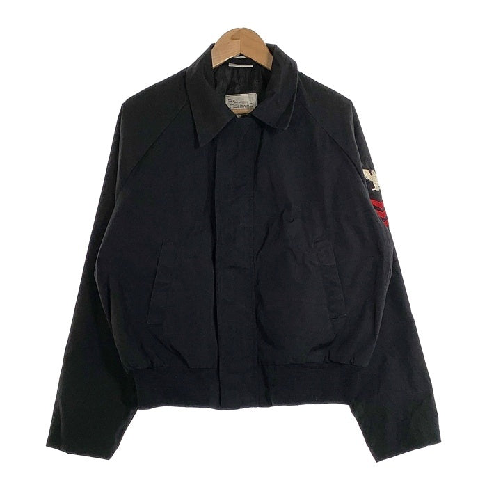 90's U.S.NAVY 米海軍 UTILITY JACKET ユーティリティジャケット ジップアップ ブラック 8415-01-425-0668 94年会計 Size M-XS 福生店