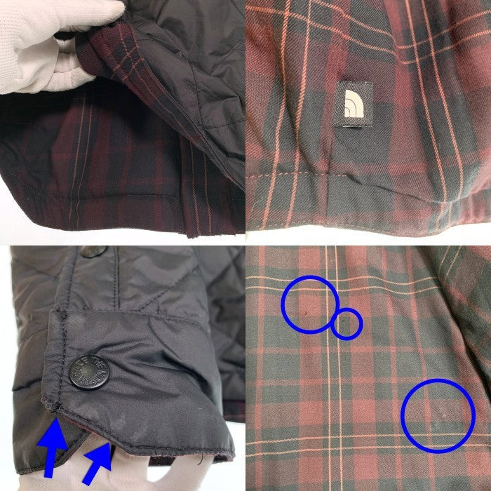 THE NORTH FACE ノースフェイス Fort Point Insulated Flannel リバーシブル キルティング フランネル ジャケット ブラック チェック スナップボタン NF0A3LZH Size M 福生店