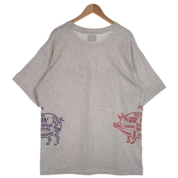 PORKCHOP ポークチョップ MULTI LOGOS TEE マルチロゴ プリントTシャツ グレー Size XL 福生店