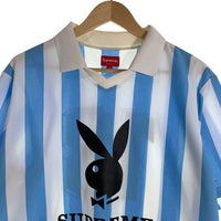 SUPREME シュプリーム 18SS PLAYBOY プレイボーイ Soccer Jersey サッカージャージー ゲームシャツ ホワイト ライトブルー Size M 福生店