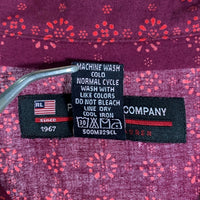 POLO JEANS COMPANIY ポロ ジーンズカンパニー RALPH LAUREN ラルフローレン 半袖 オープンカラーシャツ 総柄 レッド Size L 福生店