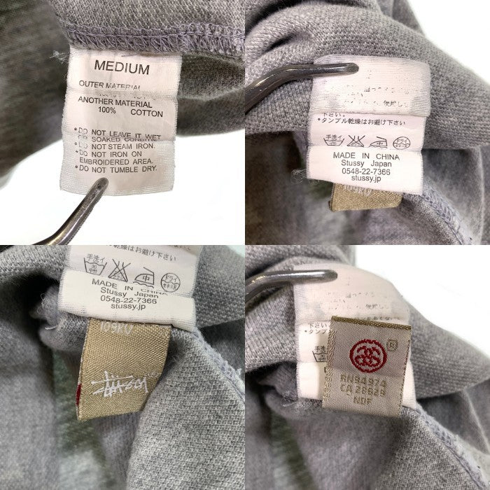 STUSSY ステューシー 刺繍 半袖 ポロシャツ グレー Size M 福生店
