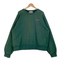 Chikashitsu+ チカシツプラス 刺繡 クルーネックスウェットトレーナー グリーン Size F (L-XL相当) 福生店