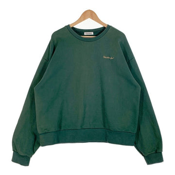Chikashitsu+ チカシツプラス 刺繡 クルーネックスウェットトレーナー グリーン Size F (L-XL相当) 福生店