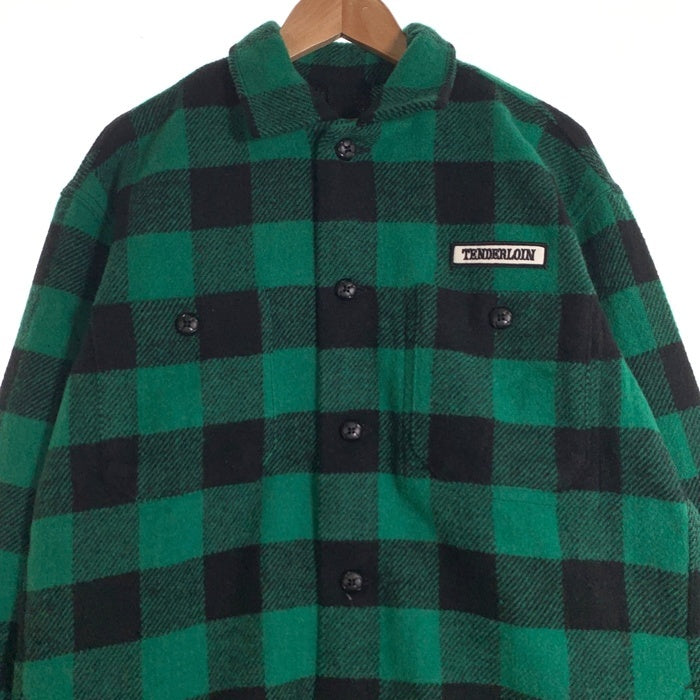 TENDERLOIN テンダーロイン 羊毛 ウール BUFFALO JACKET バッファロー チェック ジャケット グリーン T-20RG Size L 福生店