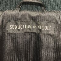 SEDUCTION de NICOLE  オールレザーダウンジャケット　ブラック  48 ※色ヤケあり 瑞穂店