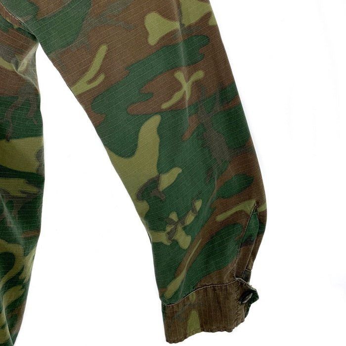 60’s U.S.ARMY 米軍 ジャングルファティーグ ミリタリージャケット リーフカモ リップストップ 68年会計 8415-945-7653 Size S-R 福生店