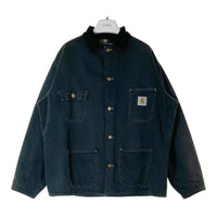 Carhartt カーハート 推定90's オフセットループ 裏ブランケット ミシガン チョアコート カバーオール ブラック size- 瑞穂店