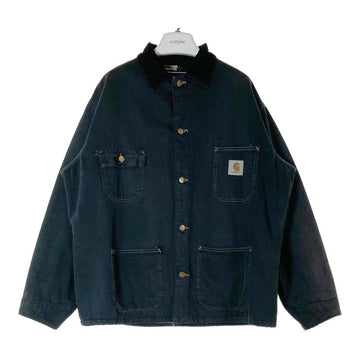 Carhartt カーハート 推定90's オフセットループ 裏ブランケット ミシガン チョアコート カバーオール ブラック size- 瑞穂店