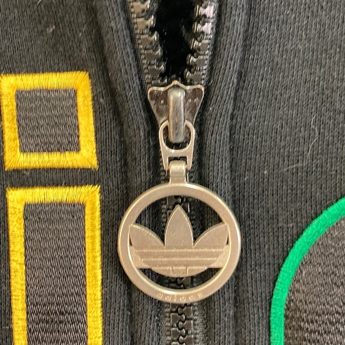 adidas アディダス デサント製 裏ボア レインボーロゴ ジップ