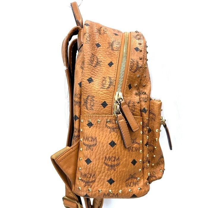 MCM エムシーエム スターク スタッズアウトライン ヴィセトスバックパック リュック ブラウン MMK8AVE61CO001 瑞穂店