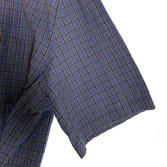 L.L.Bean エルエルビーン シアサッカー コットンチェックシャツ 半袖 ライトブルー 501959 Size XL-TALL 福生店