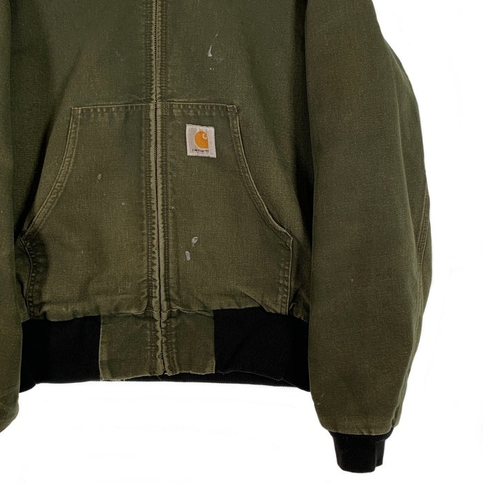 80-90's Carhartt カーハート Active Jacket アクティブジャケット ダック モスグリーン JR104 Size M 福生店