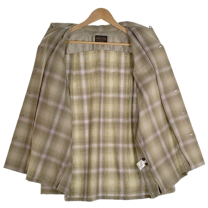 PENDLETON ペンドルトン オープンカラー 長袖 ウールシャツ カーキ 5575-2213 Size L 福生店