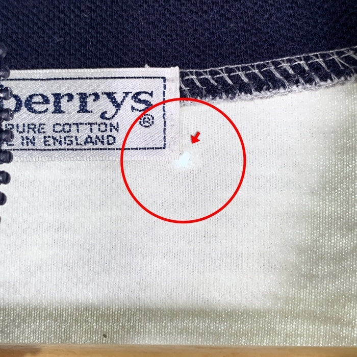 Burberrys バーバリー ハーフジップ プルオーバートップ グレー ノバチェック コットン イングランド製 Size L 福生店