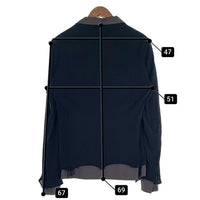 kolor カラー レイヤード 3B テーラードジャケット ブラック グレー ウール ポリエステル 10SCM-T06202 Size 3 福生店